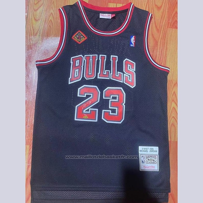Maillot Chicago Bulls Michael Jordan #23 Mitchel & Ness 1997-98 Noir